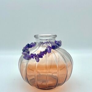 Amethyst Chip Bracelet Purple Gemstone Healing Crystal‎ Stretchy Jewelry